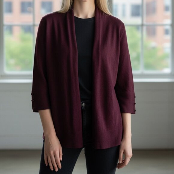 Stitch Fix Evolution Open Front Mauve Cardigan Size Small - Picture 1 of 7